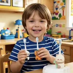 Cute Animal Shape Toothbrush, Essential Baby Oral Care Tool, Fun and Safe for Kids, Perfect for Daily Use