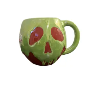 Evil Queen Poison Apple Sculpted Ceramic Coffee Mug Drinkware