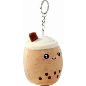 Cute Boba Plush Keychain Kawaii Bubble Tea Squishmallow Toy, Boba Tea Plush Keyring for Backpacks, Bags & Gifts, Soft Milk Tea Stuffed Charm, Boba Accessories for Girls, Boba Themed Gifts for Boba Lovers, plush keyring, keychain accessories