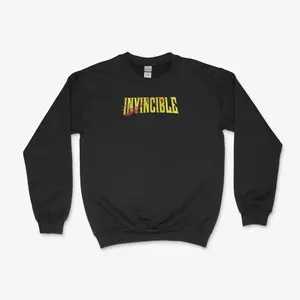 Invincible Embroidered Crewneck T-shirt Sweatshirt Hoodie – Anime Inspired Minimalist Pulloverl Gift
