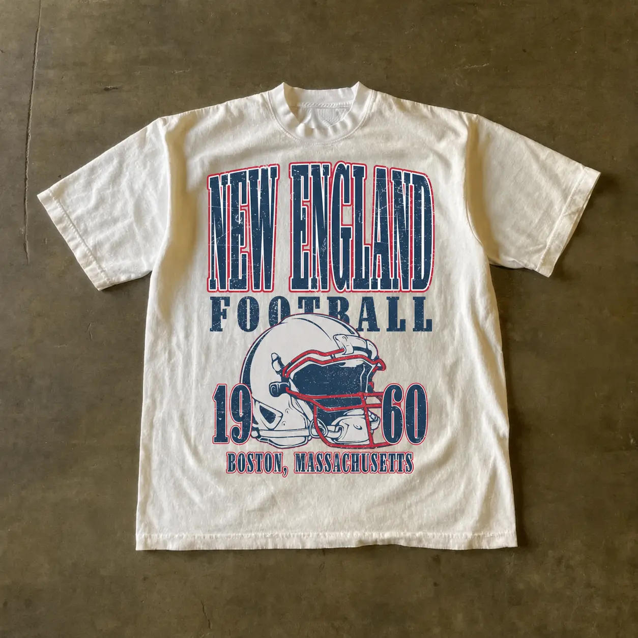 [Comfort Color 1717] New England Football Vintage Style Comfort Colors T-Shirt,The Pats Shirt, Vintage New England Fan Gift Crewneck, Patriots Shirt