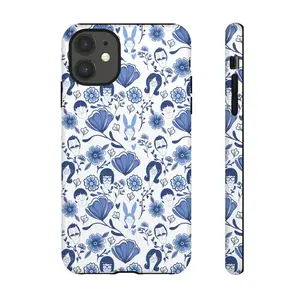 Inspired Blue Floral iPhone Cases, Phone Case -Durable, Shock Absorbing and Stylish Protection -Compatible with iPhone 17,16, 15, 14, 13, 12, 11, Plus, Pro,Pro Max, Perfect birthday gift for friends.