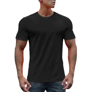 Men's 5pcs Ultra-Light Black Round Neck Short Sleeve Sports Tops - Quick-Dry, Breathable, Sweat-Wicking Mesh Fabric for Running, Gym