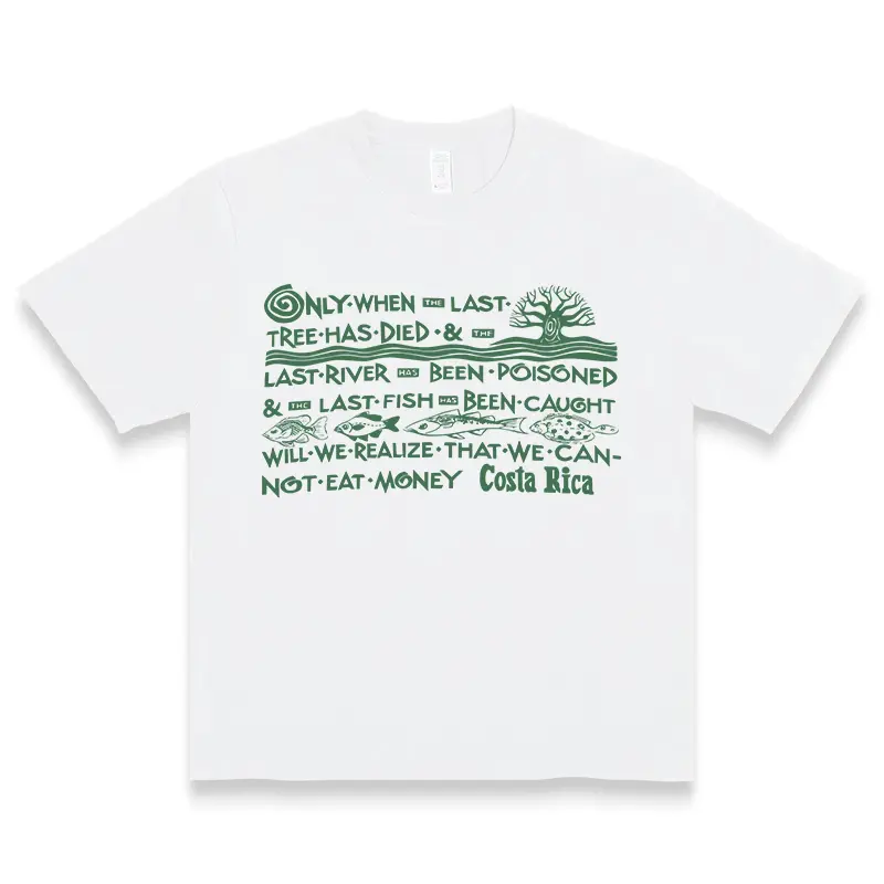 Mens 90s Eco Tee Vintage Earth Day Design Heavy Cotton Comfort Environmental Message Street Style Top