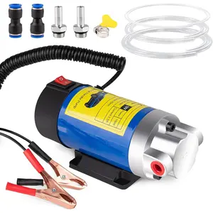 Oil Extractor Pump 12V 100W, Ultra-Quiet Fluid Transfer Pump for Engine Oil, Transmission Fluid, Gear Oil Change - Self-Priming Oil Change Pump for , Boat, , Mower, RV (3 Hoses+Adapters)