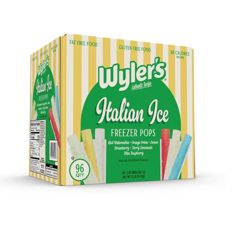 Authentic Italian Ices Variety Pack Freeze and Serve bars, 2 oz., Assorted flavors, 96 pk. Authentic Italian Ices Variety Pack Freeze and Serve bars, 2 oz., Assorted flavors, 96 pk.