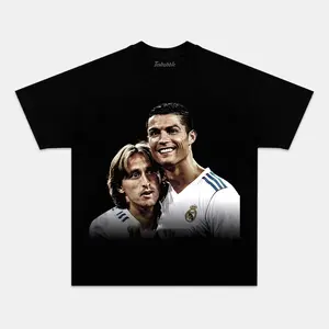 Cristiano Ronaldo & Luka Modric Tee - White Short Sleeve T-Shirt for Men