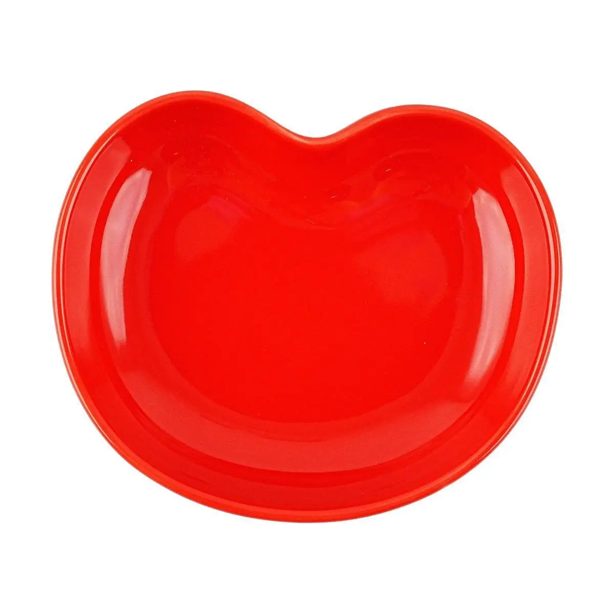 POLAATHOME Korean Mini Dipping Dish - Cute Ceramic Sauce Plate for Soy Sauce, Vinegar, Kimchi, Tomato - 7x9cm Small Condiment Bowl
