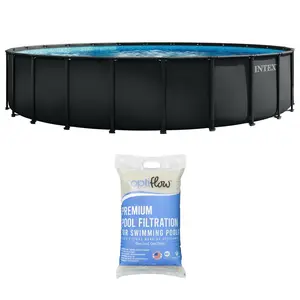 Intex Ultra XTR Frame 24'x52" Above Ground Pool and OptiFlow Premium Filter Sand