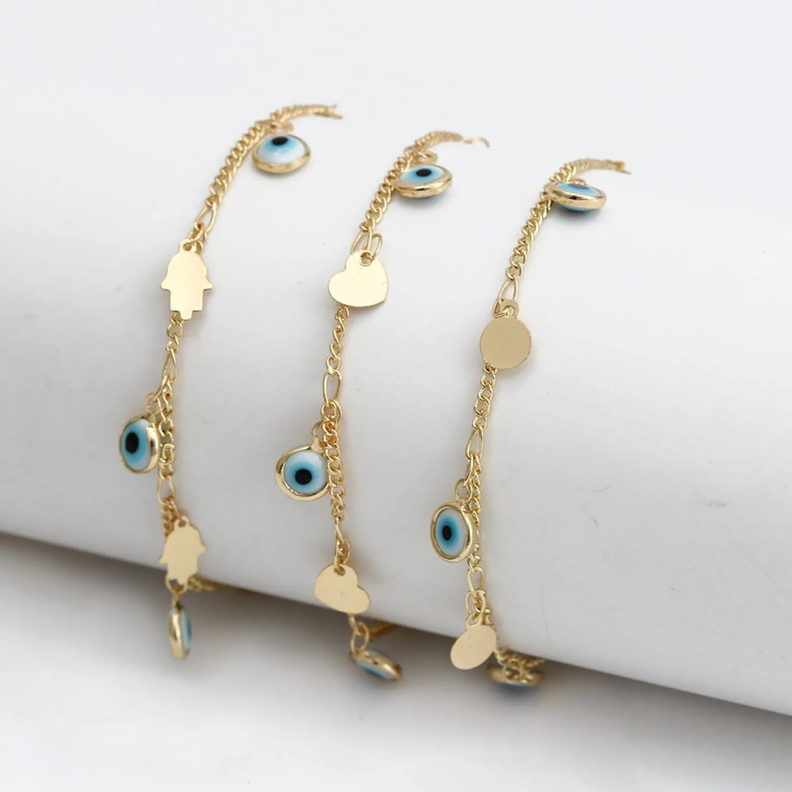 Women's Irregular Evil Eye Enamel Anklet - Trendy, Simple Sports & Outdoor Beach Accessory, Anklets for Women