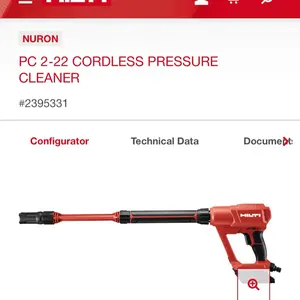 PC 2-22 cordless pressure washer ( tool only)