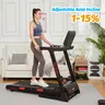 【GARVEE】Foldable Home Treadmill with Auto Incline, Heart Rate Monitor, 3.5HP Quiet Motor, 8.7 MPH Speed, Shuttle Controls, 48"x18" Running Surface for Effective Cardio Workouts