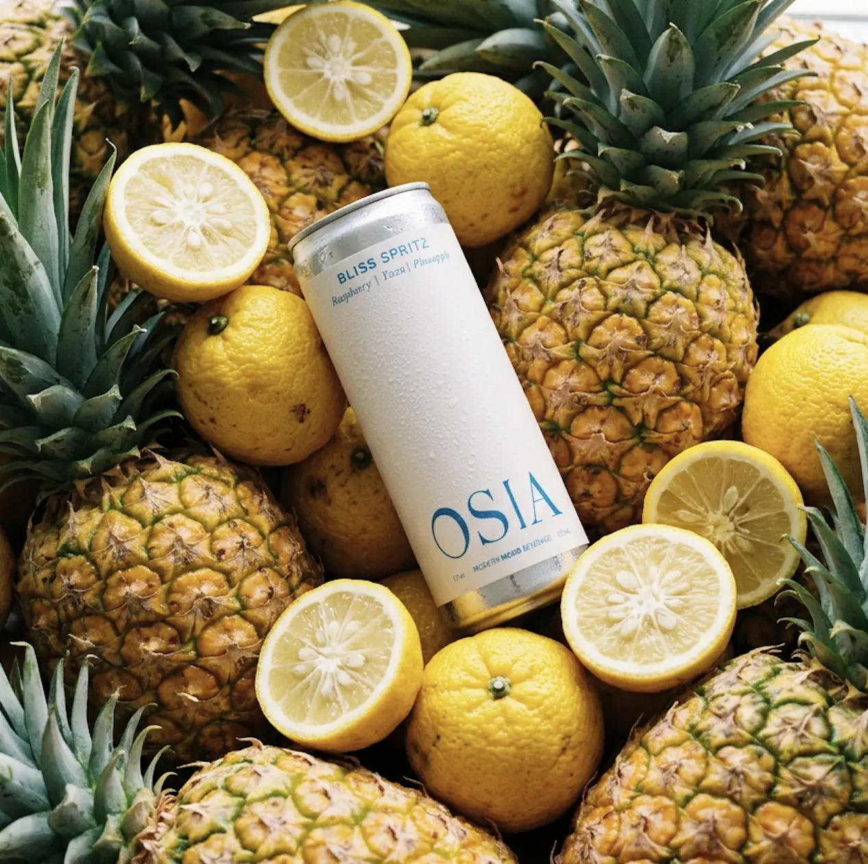 OSIA Bliss Spritz - Refreshingly Euphoric Drink with Pineapple, Yuzu & Raspberry  for a Balanced Euphoric Feeling, Caffeine-free