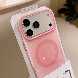 New Gradient-Colored Magnetic Phone Case with a Premium Look for iPhone 17/16/15/14/13 Pro Max; Minimalist Full-Coverage Jelly Silicone Shock-Resistant Case for iPhone 17/16/15 Pro