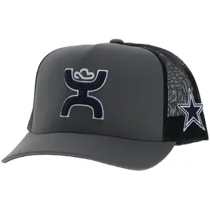 HOOEY "DALLAS COWBOYS" HAT DARK GREY W/HOOEY LOGO