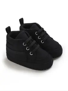 Stylish British-Style Solid Color Baby Sports Shoes Prewalker Shoes Soft Canvas Newborn Casual Shoes Flat First Walking Shoes for Infants Walking Shoes Babies