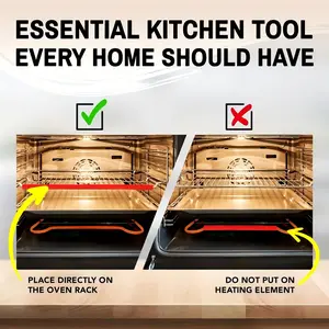 2/3-Pack Silicone Oven Rack Edge Guards | Heat Resistant, 35.56 cm, Burn Prevention, Kitchen Tool for Oven Safety, RV Kitchen Cooktop Additions by TIGERPOWER