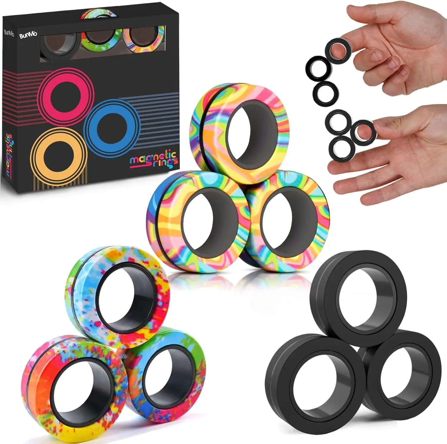 Magnetic Fidget Rings Sensory Stress Reliever Magnetic Fidget Rings Sensory Stress Reliever