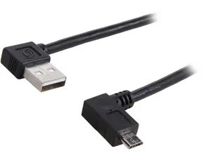 C2G 28116 USB Cable - USB 2.0 Right Angle A Male to Micro-USB B Right Angle Male Cable, Black (16.4 Feet, 5 Meters)