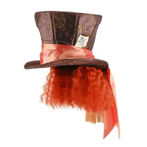 Wonderland Movie Mad Hatter Costume Hat with Hair