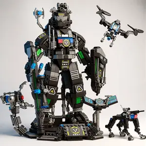 1599pcs Special Forces Mecha Building Block Toy, Building Kit, High Difficulty Model for Adults, Desktop Decoration, Perfect Halloween Christmas Gift