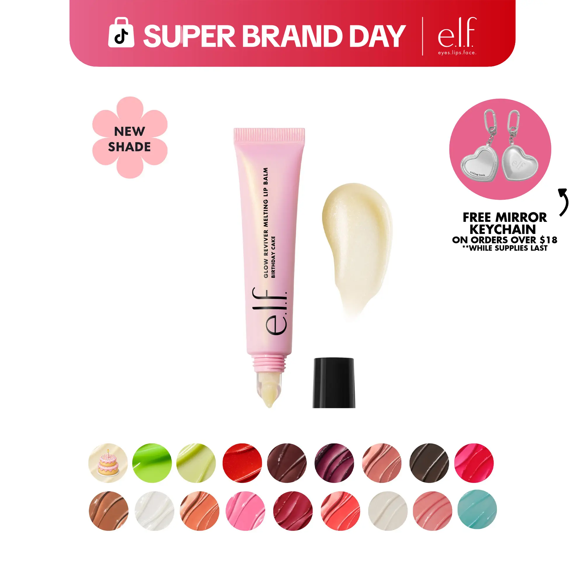 e.l.f. Glow Reviver Melting Lip Balm, Hydrating Lip Balm High-Gloss Shine and Buildable Color 15.4mL