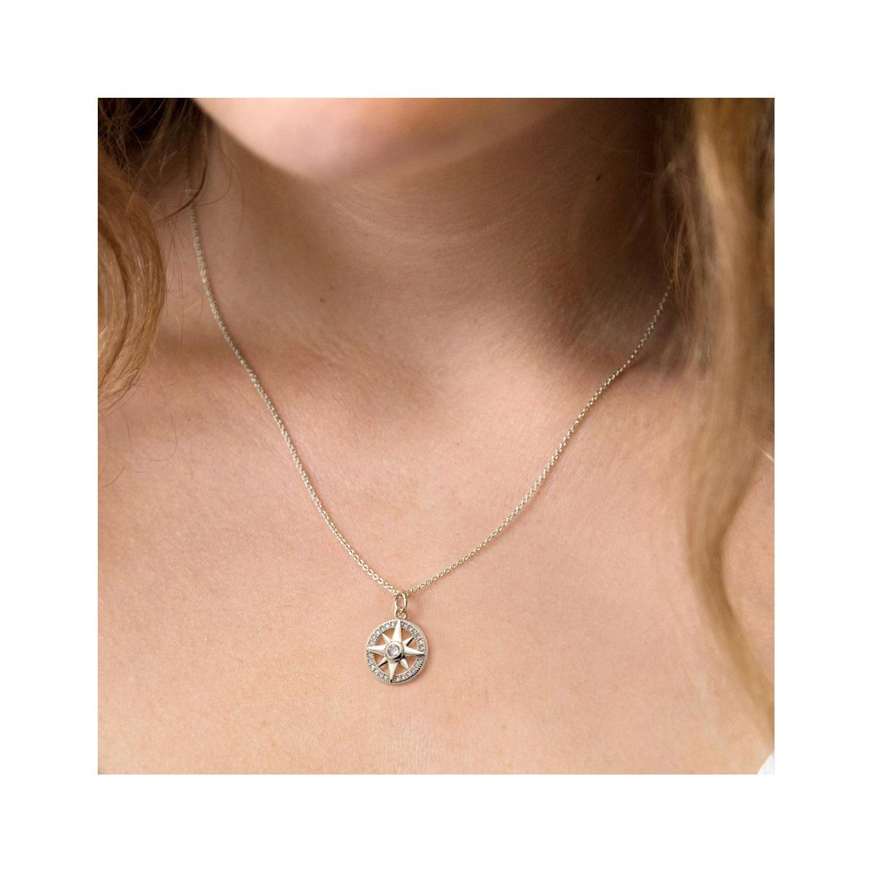 September Laurel Follow Your Compass Necklace, New Beginnings Graduation Gift, Necklace on Card, College, High School Graduating Senior Gift for Girl Custom