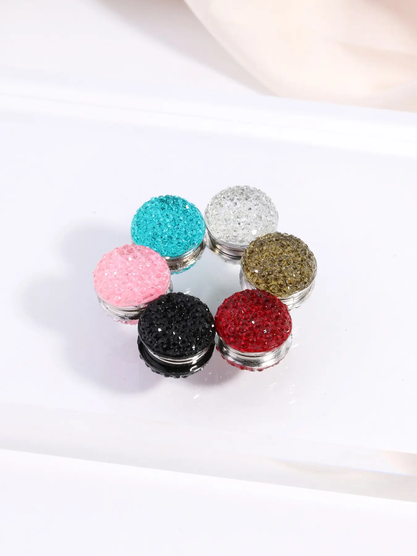 1 Card 6 Strong Magnetic Clips, Fashionable Women's Accessories, Scarf Clip, Islamic Hijab Magnet Holder For Muslim, Hijab Pins, Headscarf Decoration Fastener