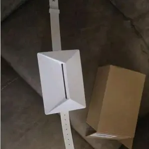 Tesla Cybertruck 2024-2026 Tissue Box & Baby Wipe Holder for Model X S Y 3 Install on Armrest or Seatback with Adjustable Strap White Silicone