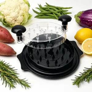 Chicken Shredder Tool Twist, Visible Chicken Breast Grinder Machine for Ground Food, Meat & Vegetables (Elegant Black) Slicer Kitchen summerwins