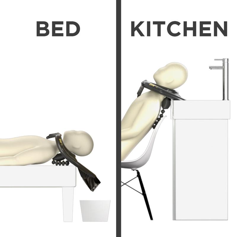 MobileSalon Inflatable Basin for Washing Hair in Bed and at Home