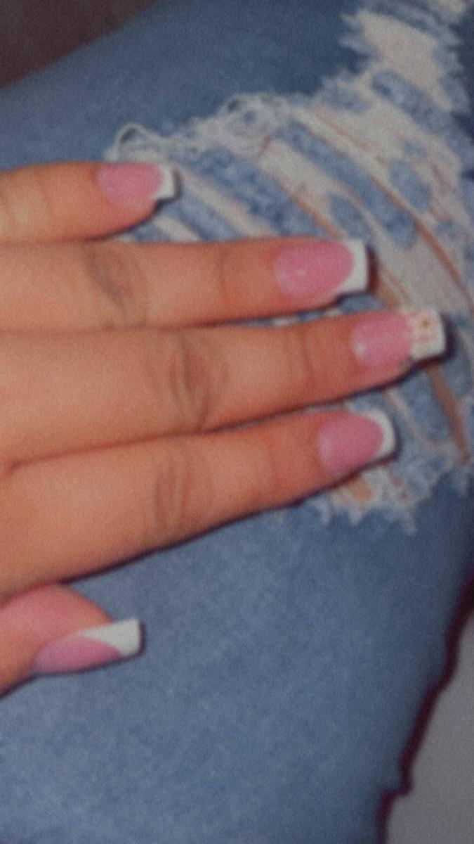 Item: White French Tip BERRY PINK