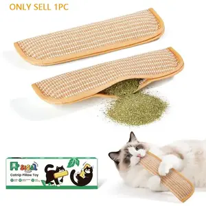 Interactive catnip chew toy filled with 6000mg grade-A natural catnip. Made of soft sisal, it's great for cats to scratch and kick. A fun toy for indoor kittens to relieve boredom.