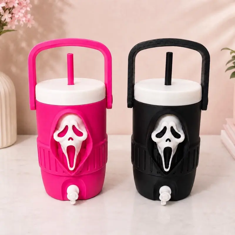Ghostface Can Cooler with opener | 3D Printed Horror Can Holder | Halloween Drink Sleeve | Spooky Gift for Horror Fans | Beverage Insulator| 12oz
