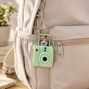 Personalized Camera Keychain with Photo – Custom Picture Keychain – Mini Polaroid Style Keyring – Cute Gift for Couples, Pet Lovers & Friends