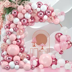 117pcs Pink Balloon Garland Arch Set, Suitable for Princess-Themed Weddings, Birthday Celebrations, Anniversary Events, Graduation Parties, Holiday Decorations, Showers, Indoor And Outdoor Decor, And Home Room Styling