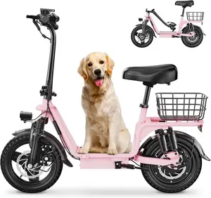 Peak 1300W/900W Electric Scooter for Adults with Seat, 48V Battery Ebike, 14" Tires, 28‑35 Miles Range, 20 MPH, 330 LBS Load, Foldable Commuter Electric Scooter for Urban Outdoor Travel