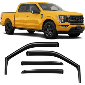 in-Channel Rain Guards Compatible with Ford F150 SuperCrew 2015-2026, Durable Side Windows Rain Guard Wind Deflectors 2023 2024 2025 2026 F150 Crew Cab Window Deflectors - 4 PCS