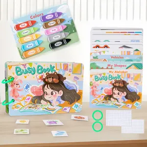 1PC Busy Book Preschool Learning Activities,  Learning Educational Toys, Sensory Travel toys, Visual Learning Tools, Learning Materials, Teaching Supplies, Develops Fine Motor Skills, Christmas Birthday Gifts for Boys and Girls