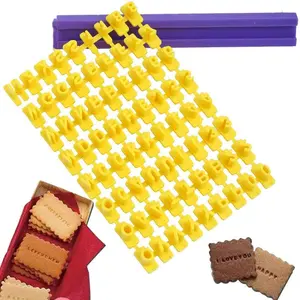 Cookie Stamp Set - Alphabet Letter and Number Biscuit Cutter Embosser, Cake Mould Tool Kitchen Baked