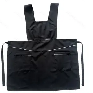 Unisex Apron, Simple Style, Fashionable Design, Side Slant Pockets, Ideal for Restaurants, Beauty Salons, Pet Stores, Hotels, Nail Studios