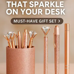 Rose Gold Diamond Pens That Sparkle on Your Desk  | Must-Have Gift Set!