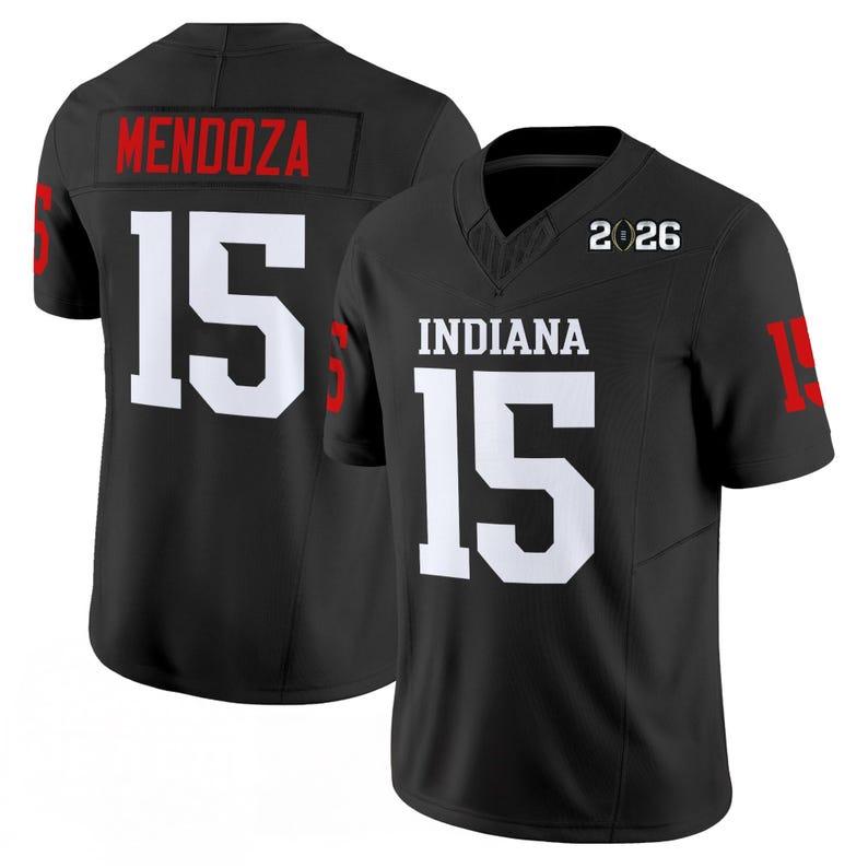 Indiana Football Jersey #15 Mendoza 2026 Championship Season College Style Game Day Shirt