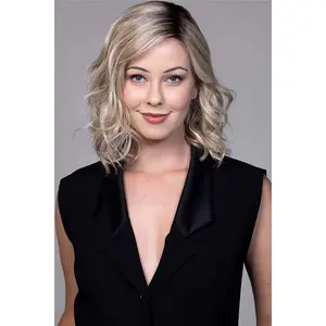 Amaretto E Soft Tousled Waves Heat Friendly Synthetic Wig for Effortless Style - Lace Front & Mono Part