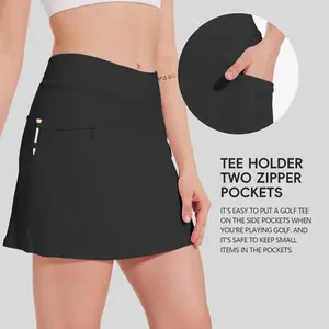 MOTEEPI 16'' Golf Skirt with Zipper Pockets