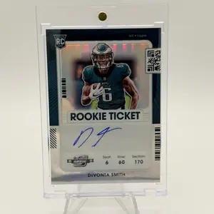 Panini 2021 Contenders Optic Devonta Smith Rookie Ticket Auto Silver RC Eagles Football Card