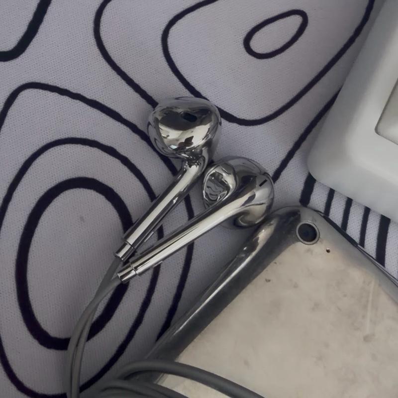 Silvera chrome wired earbuds