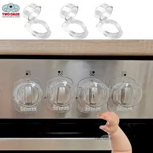 2pcs Child Safety Gas Protection Covers, Durable & Easy-To-Use Design, Perfect for Kids' Safety Around Gas Appliances