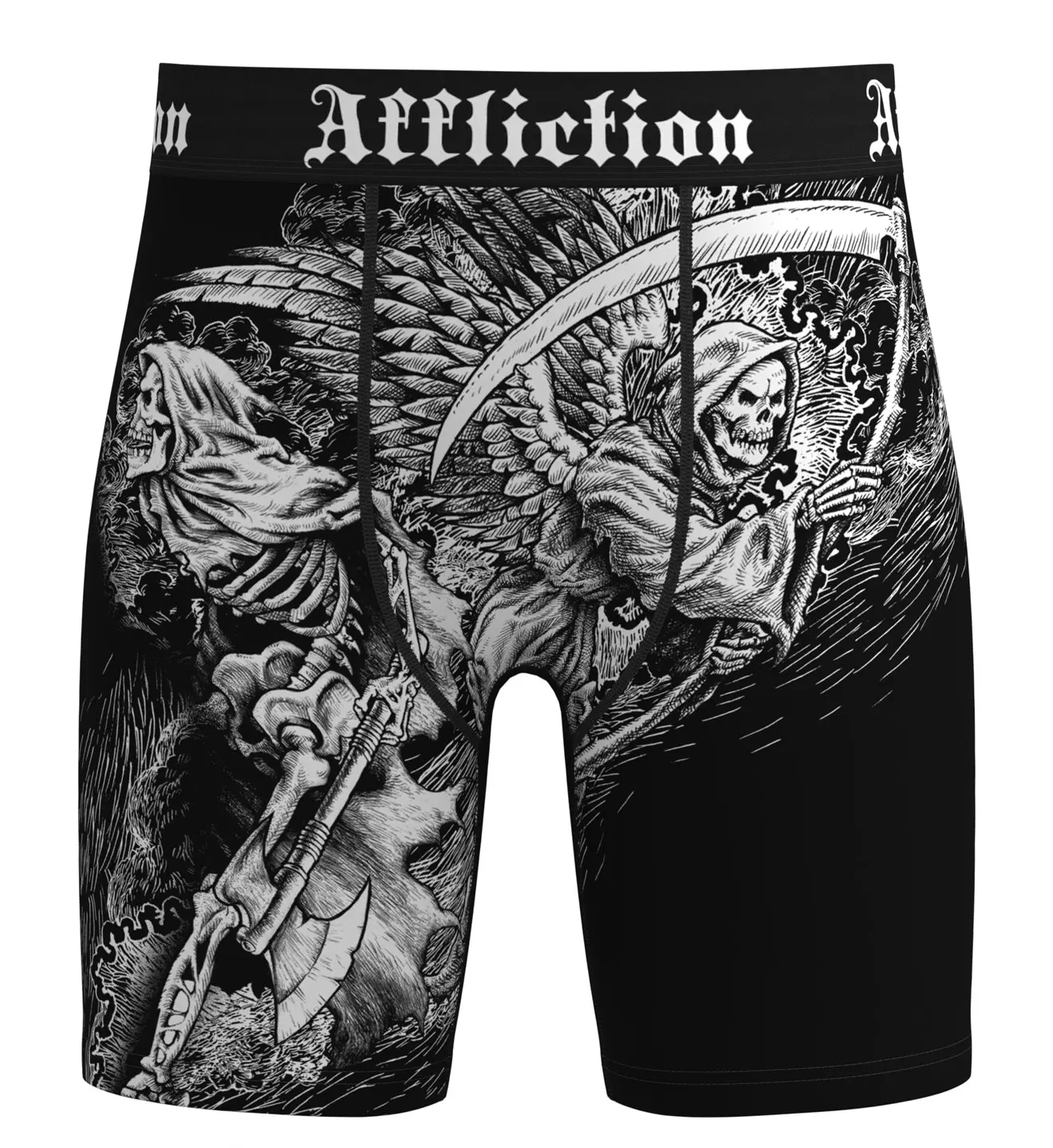 Affliction Men's Woven Boxers, Mortal Veil Underwear Affliction Men's Woven Boxers, Mortal Veil Underwear