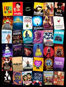 Custom Musical Theater Fan Blanket- customize with your favorite Broadway musicals or Broadway plays- Personalized Broadway Theater Blanket